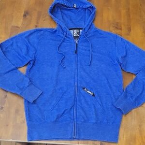 Billabong Blue Zip Hoodie/ Lightweight/Hand Pockets/Size Small
